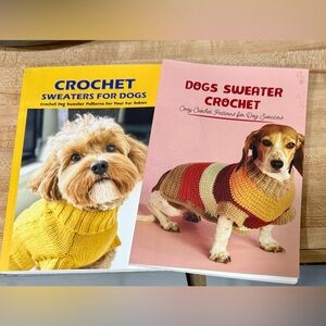 Dog sweater crochet pattern books, set of 2